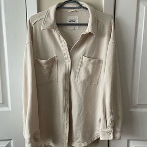 Aerie Off-White Button-Up Shirt